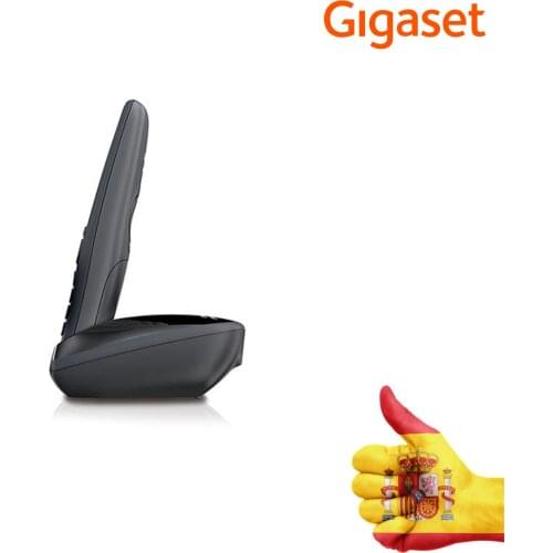 Cordless Phone Handsfree, Gigaset, 100 Contacts, graphics Screen illuminated 1.8 "Letter big, Color Black. AS405