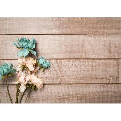 Wooden Texure Plank Flowers Photography Backgrounds Custom Photocall Backdrop Photo Studio for Children Baby Portrait Photobooth