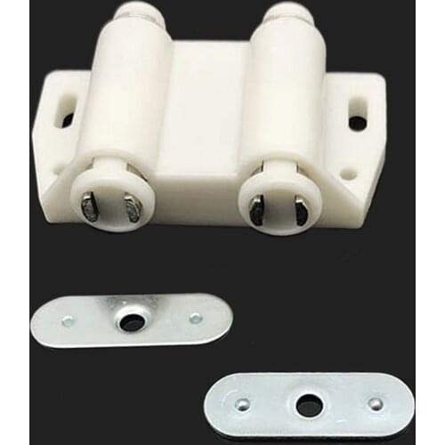 2sets Magnetic Cabinet Catch Door Stopper Push to Open Touch ABS Drawer Buffer Damper Kitchen cupboard Beige furniture hardware