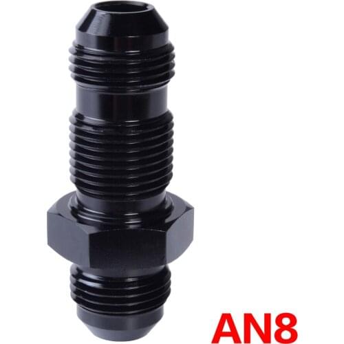 Hose Fitting 8 AN8 8-AN Stright Aluminum Male Thread Flare Bulkhead Fitting Apapters 3 Colors