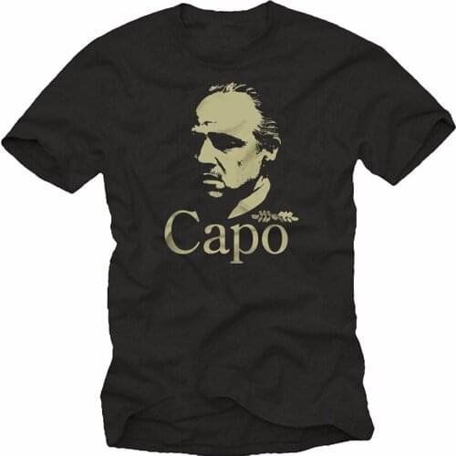 O-Neck Oversize Style Tee Shirts Styles 2019 New 100% Cotton Top Quality Mens Godfahter T-Shirt godfather Tops Cool T Shirt