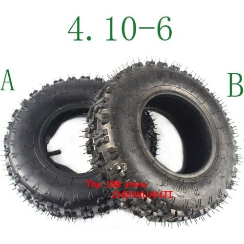 Hot sale 2 types of tire 4.10-6 tubeless tires and inner and outer fit ATV Quad Go Kart 47 49cc Chunky All Models Snow tire