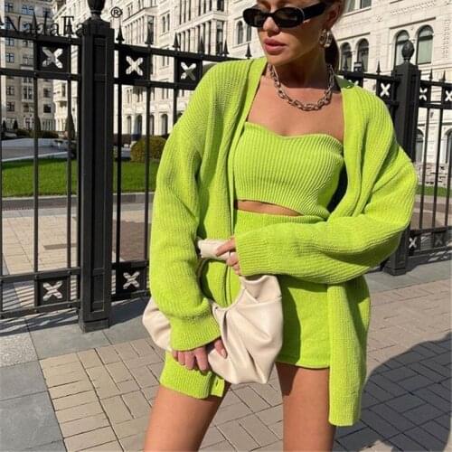Nadafair Green Winter Womens Cardigans V-Neck Button Up 2021 Oversized Knitted Sweater Coat Jumpers Ladies Long Cardigan
