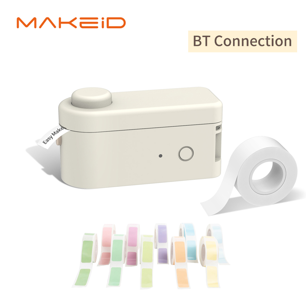 Portable Mini Pocket Printer Thermal Label Printing Machine BT Connection Inkless Printing DIY Sticker for Home School Travel