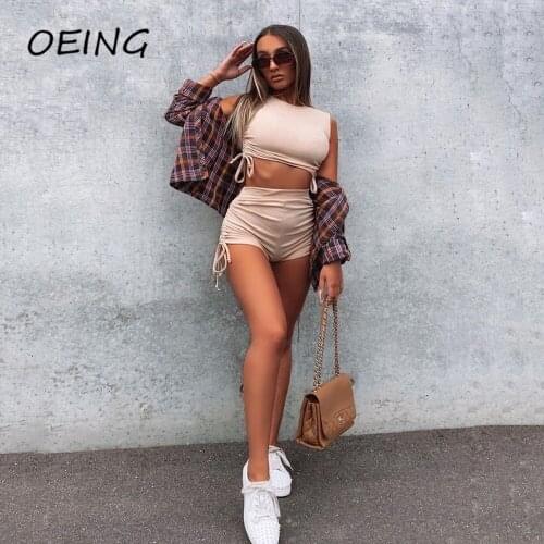 Summer Lounge Wear Sets Jogging Suits for Women Tank Crop Tops and Shorts Tracksuits