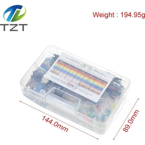 TZT Starter Kit UNO R3 Mini Breadboard LED Jumper Wire Button for arduino Diy Kit LED / Capacitor / resistor Kit with Retail Box