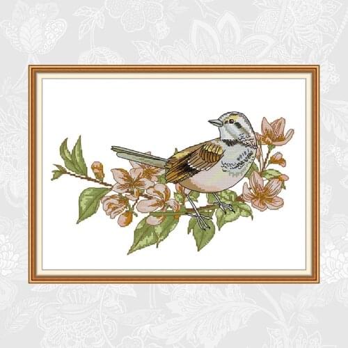 Bird on the branch Cross Stitch kits Patterns Print on Canvas 14CT 11CT Cross-stitch Needlework Handmade Crafts Embroidery Sets