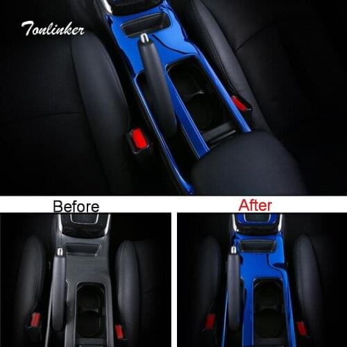 Tonlinker Covers Sticker For Nissan SYLPHY 2012-18 Car Styling 1PCS Stainless steel Handbrake position Decoration Cover Stickers