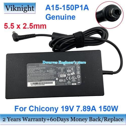 Genuine A15-150P1A 19V 7.89A 150W Adapter Charger for Clevo P950HP NP8953 NB50TK1 W650KK1 P651RA A150A010L A150A006L A150A015L