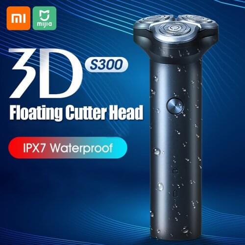 Original Xiaomi Mijia 2021 New S300 Smart Electric Shaver 3D Floating Shaving Machine IPX7 Waterproof rechargeable mens Razor