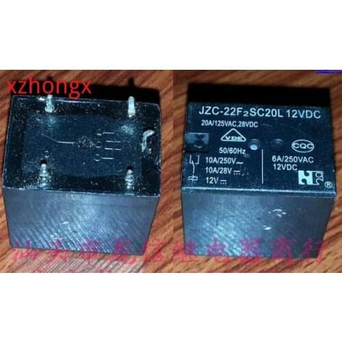 Relay JZC-22F2SC20L 12VDC 22F-1C