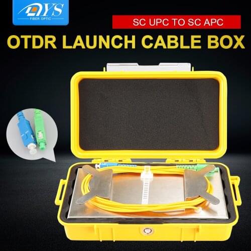 SC/UPC-SC-APC Single Mode Fiber Rings Fiber Optic Box OTDR Dead Zone Eliminator Launch Cable Box