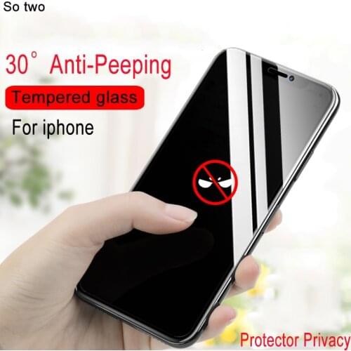 9H Privacy Tempered Glass For iPhone 6 6S 7 8 Plus X glass Anti Peep Privacy Screen Protector X XS MAX XR 11 PRO MAX Glass Spy