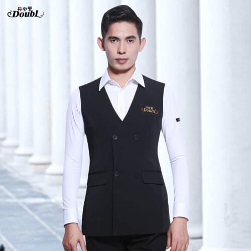 DOUBL Ballroom Long Waistcoat for Mens Standard Dance Waltz Suit Costume Formal Wear Adult Costume Man Top Stage Competition