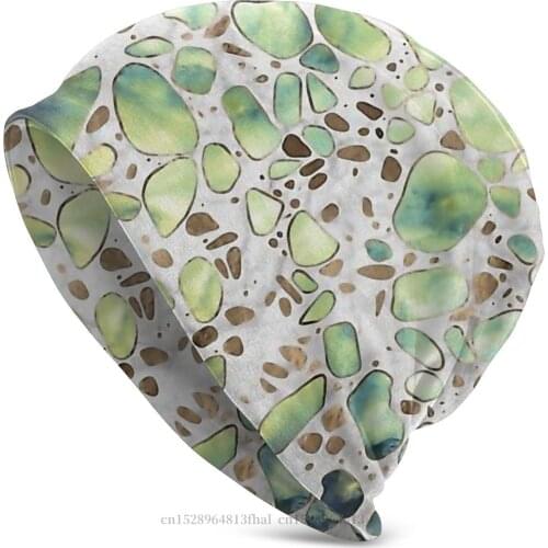 Winter Warm Beanie Hats Terrazzo Agate And Gold On Marble Knitted Hat Bonnet Special Skullies Beanies Caps Men Womens Earmuffs