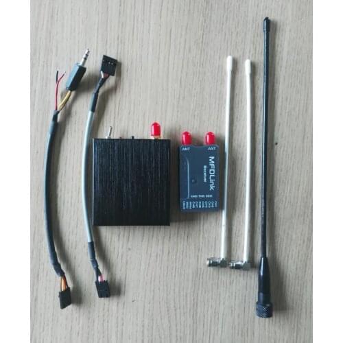 40KM Long Distance Range MFDLink (Rlink) 433Mhz 16 Channel 1W FPV UHF System Transmitter w/ 8 Channel Radio Receiver TX+RX Set