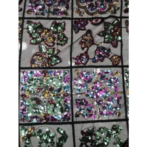 African Sequin Lace Fabric Nigerian Lace Fabric 2021 High Quality Lace French Tulle Lace Fabric Dress MJ3529