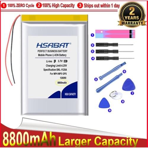 HSABAT 0 Cycle 8800mAh 126090 Battery for DIY mobile emergency power charging treasure Recorder Devices Accumulator