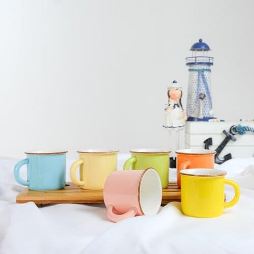 Large, Medium and Small Capacity Cute Ceramic Water Cup Mug for Childrens Home with a Tea Cup Small Mini Coffee Cup