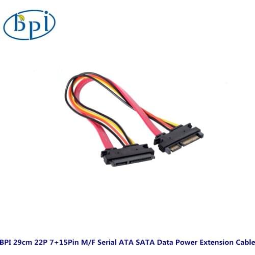 BPI 29cm 22P 7+15Pin SATA Data Power Combo Extension Cable,applies to BPI R64/W2