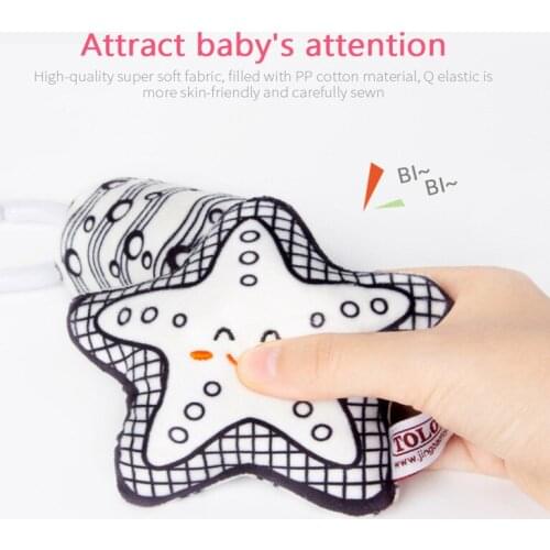 Baby Wind Chime Painted Cartoon Animal Stuffed Hanging Rattle Bed Crib Car Seat Travel Stroller Soft Plush Rattles Toddler Toys