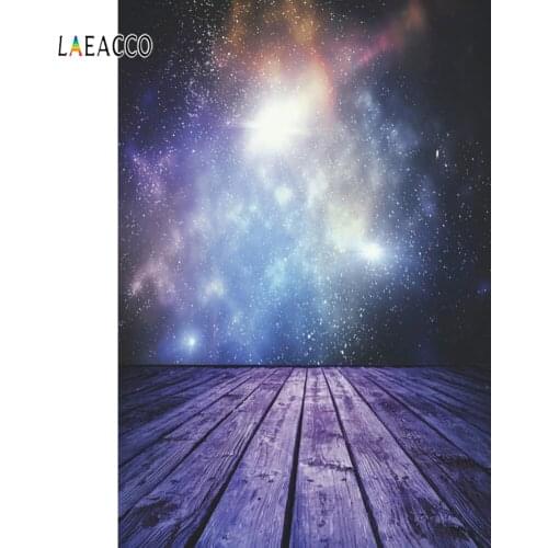 Laeacco Light Bokeh Dreamlike Starry Wooden Floor Photography Backgrounds Custom Photographic Backdrops Props For Photo Studio