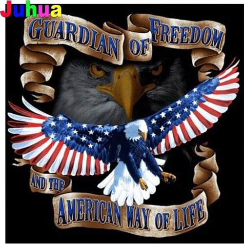 American freedom eagle diy Diamond Painting Mosaic 5D Full Square Round diamond Embroidery gift home decor drop shipping