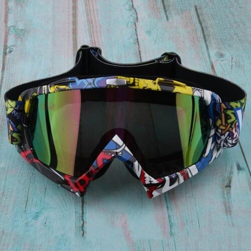 Colorful/Clear Lens Snowmobile Snowboard Goggles UV Protector Eyewear