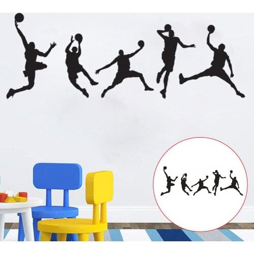 Hot Play Basketball Man Wall Decal Bedroom DIY Removable PVC Sticker Mural Decor