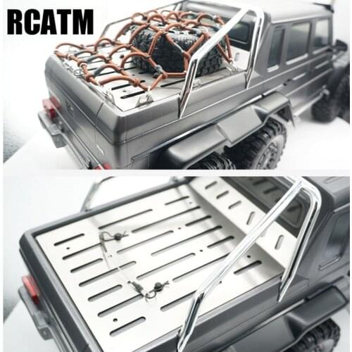 Stainless Steel Trunk Tail Box Metal Plate Guard For 1/10 RC Crawler Car Traxxas TRX6 G63 6x6