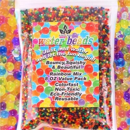 MY Toy 12 Colors 8 OZ Pack Crystal Soil Water Beads for Kids Toy Kids Water Toys Shark Toy Pool Toys Bathtub Prop