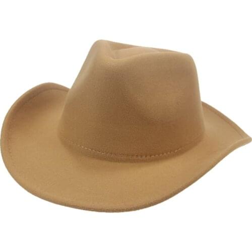 Men hats panama wide brim western cowboy solid fedora hats autumn winter black khaki casual jazz felt hats for men outdoor hats