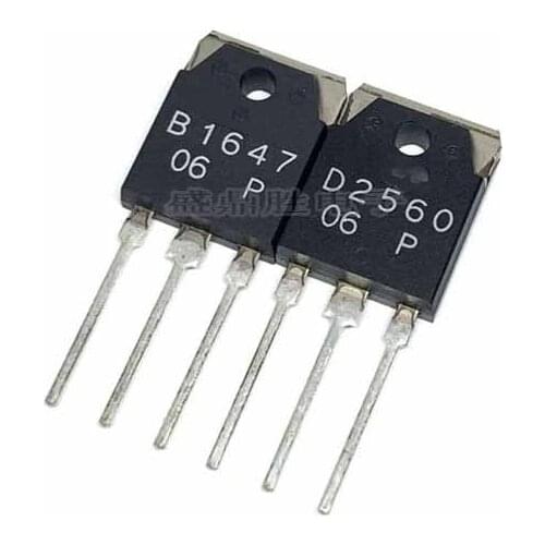 100% nuevo 3 pcs/lote pareja 2SD2560 2SB1647 D2560 B1647 TO-3P Transistor original nuevo