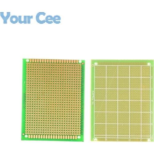 2pcs 7X9cm FR4 Single Side PCB Prototype Universal Experiment Printed Circuit Board Epoxy Glass Fiber FR-4 Green 7*9cm