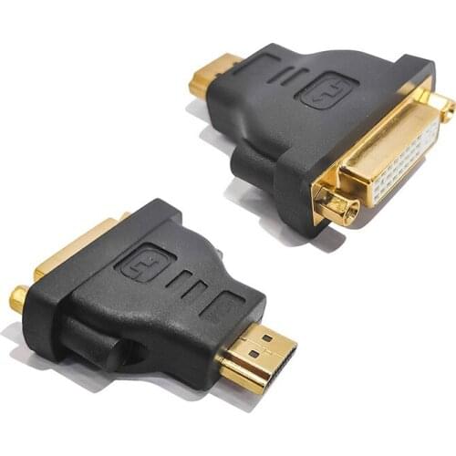 DVI To Adapter Converter HDMI-compatible Male To DVI 24+5 Female Converter Adapter 1080P for HDTV Projector Monitor