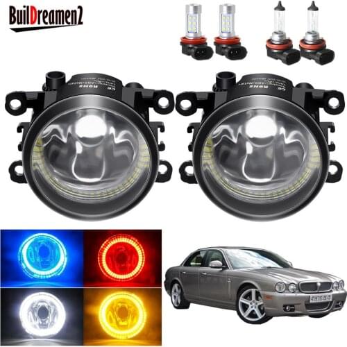 Angel Eye Fog Light Assembly For Jaguar XJ X358 2007 2008 2009 Car Front Bumper Fog Light with Halo Ring Daytime Running Lamp