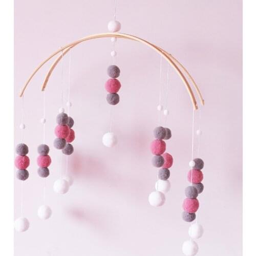 Hairball Wind Chime Baby Room Stroller Infant Bed Hair Ball Wind Bell Ceiling Hanging Ornament