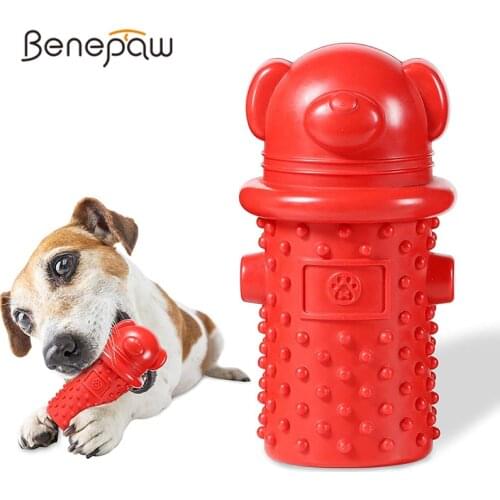 Benepaw Bite Resistant Dog Chew Toys For Medium Large Dogs Eco-friendly Cute Bear Design Pet Toys Teeth Cleaning Toothbrush