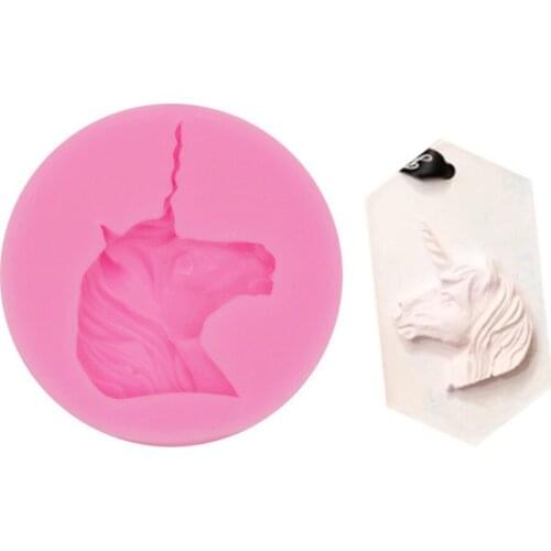 Unicorn Silicone Mold Baby Birthday Fondant Cake Decorating Tools Candy Chocolate Gumpaste Polymer Clay Moulds