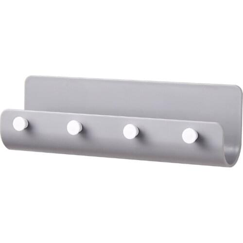 Storage Rack Wall Mounted Type Creative Key Hook Convenient Bathroom Kitchen Wall Shelves Space Saving Nail Free Installation