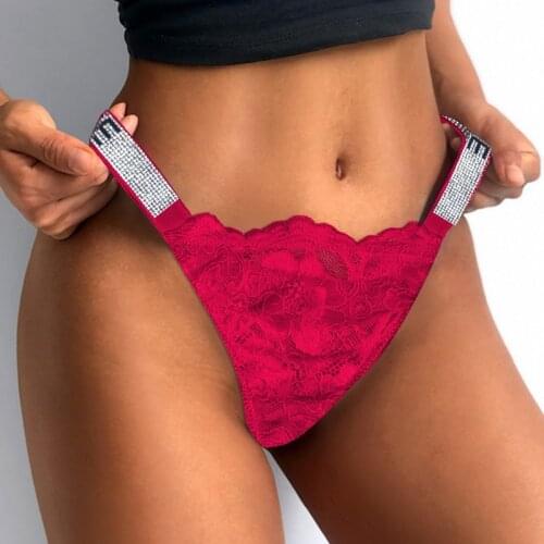 Mesh Thong Sexy Low Waist Panties Women g String Letter Rhinestone Bikini Panties Thong Comfort High Fork Fitness Lady Lingerie