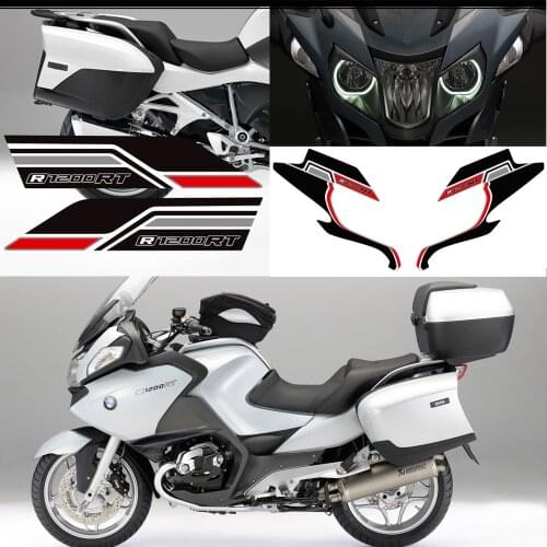 For BMW R1200RT R1200 RT Tail Panniers Luggage Case Trunk TankPad Protector Guard Knee Fairing Fender Stickers Emblem Badge Logo