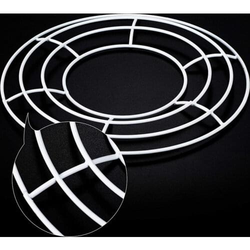 Iron Circle Ring Wire Form Decoration DIY Black Floral White Crafts Ins Wind Metal Party Garland Hanging Mental Wreath Frame