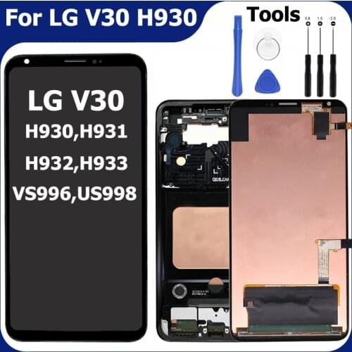 6.0" LCD Display V30 For LG V30 H930 Touch Screen Digitizer Assembly Screen Replacement Pantalla H931 H932 H933 VS996 US998