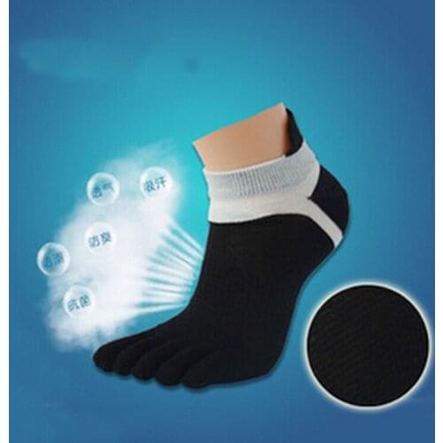 1Pair Fashion Men Mesh Meias Five Finger Toe Socks Cotton Polyester Spring Summer Funny Short Ankle Socks Calcetines