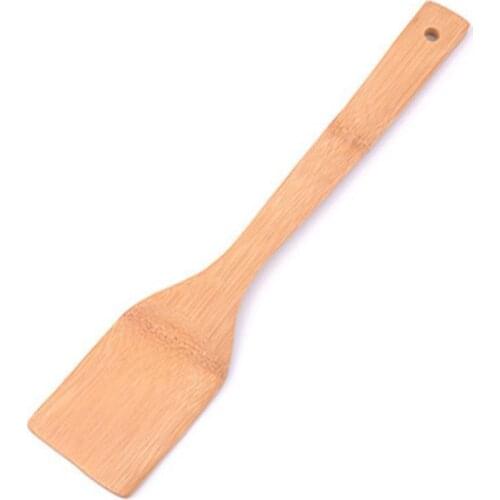 1 Pcs Bamboo Wooden Kitchen Tools Utensils Cooking Non-Stick Spatula Spoon New Wave Mini Wood for Spoon Flatware Kitchen Tool