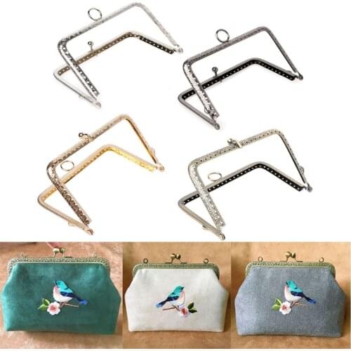 1Pc Classic DIY Purse Handbag Handle Coins Bags Metal Kiss Clasp Lock Frame 13.8cm