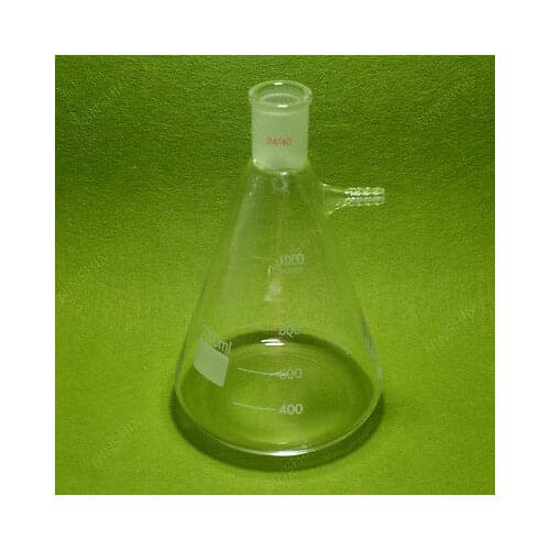 1000ML,24/40,Glass Filtering Flask,Lab Filtration Bottle,Lab Chemistry Glassware