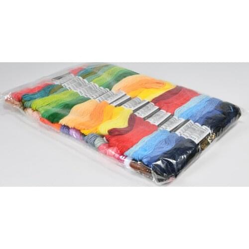 12/24/36/50 Colors Cross Stitch Thread Embroidery Thread Floss Sewing Skeins Craft DIY Bracelet Braided Cross Stitch