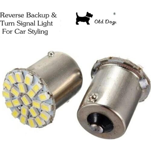 2Pcs 1156 P21w s25 BA15S 22smd turn signals light bulb lamp white Car Turn Lamp Backup Tail Parking Light free shipping